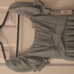 TRIXXI BRAND WOMEN'S JUNIOR PLUS SIZE SAGE GREEN DRESS/SKORT SIZE XXL